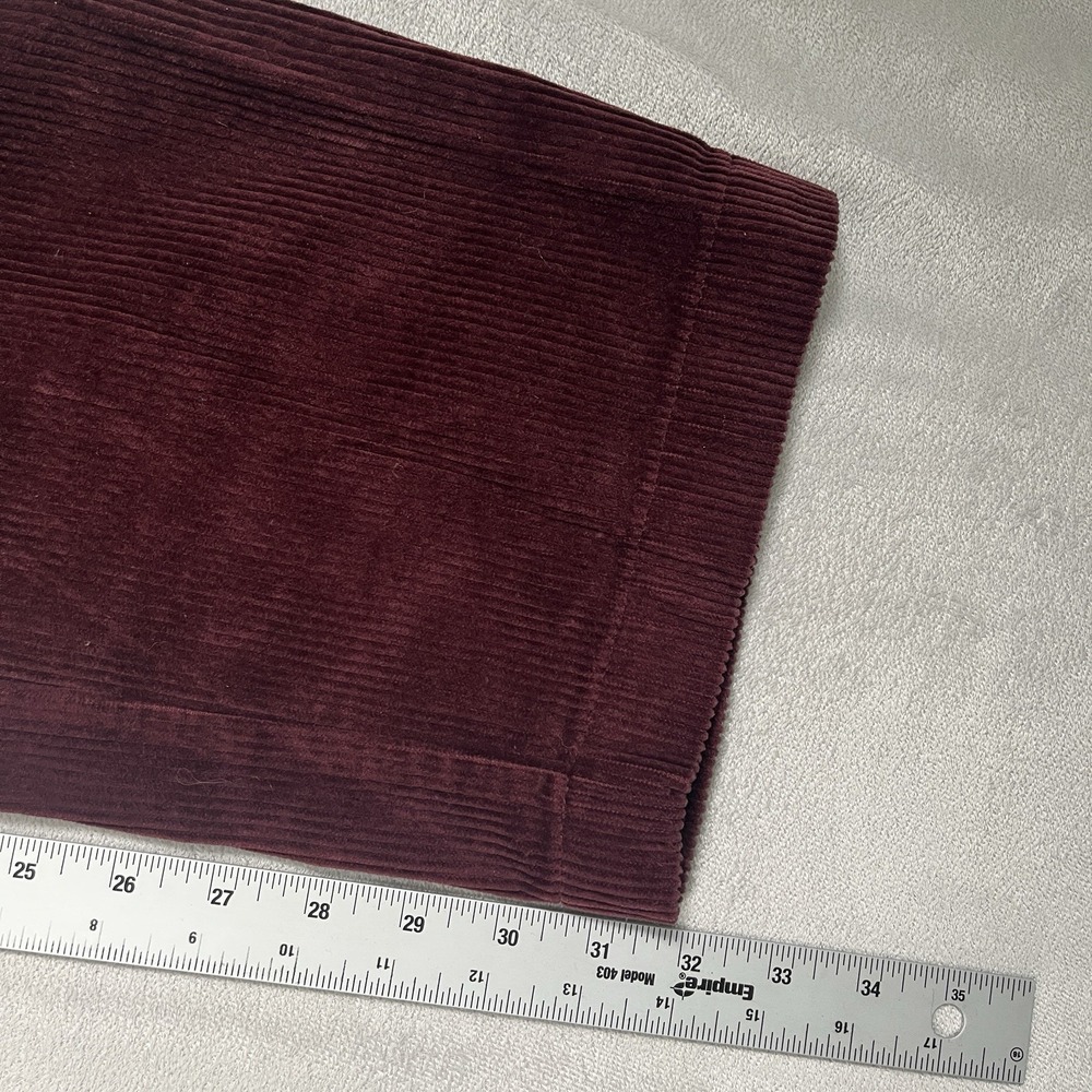 Brooks Brothers Corduroy 346 Pants Men 34x32 Burgundy Cotton Dress Casual-EUC - Picture 8 of 11